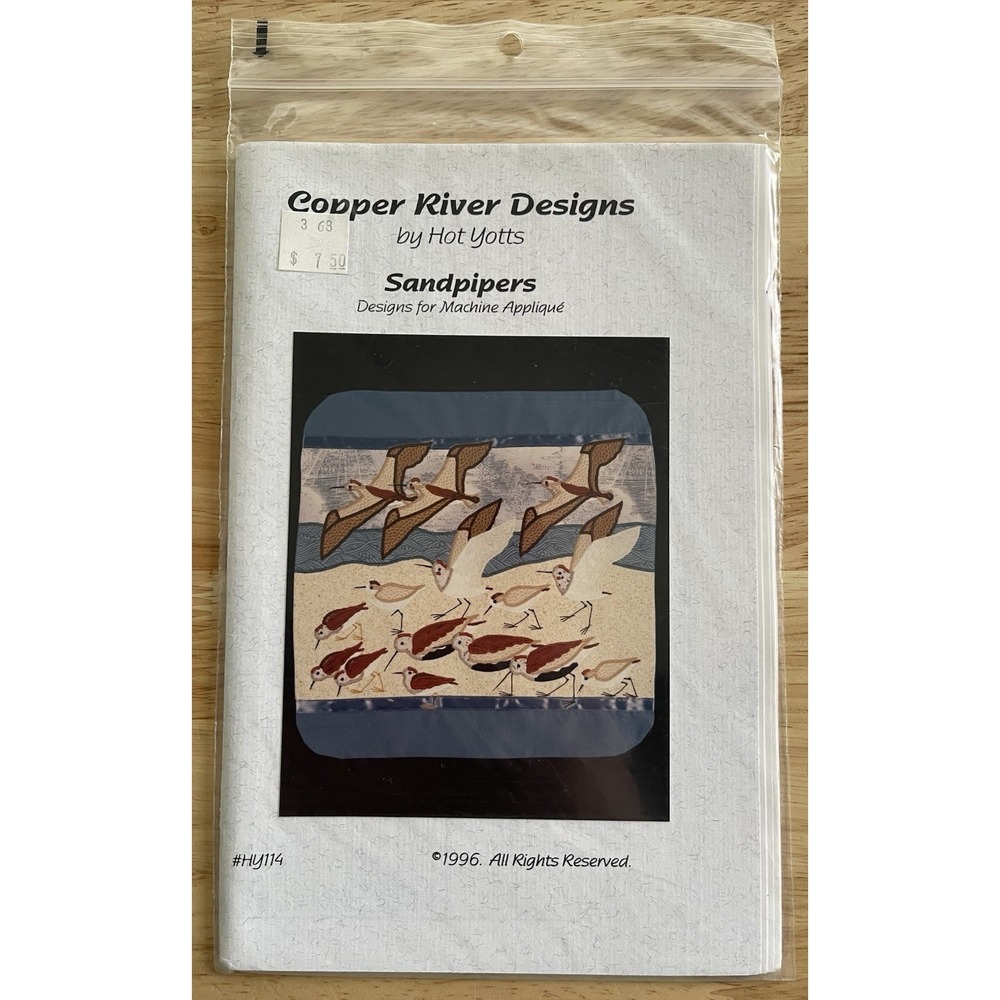 Copper River Designs By Hot Yotts SANDPIPERS Machine Appliqué Pattern
